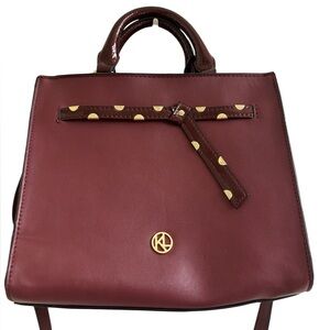 Kate Landry burgundy crossbody satchel